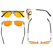 eyekeeper.com Cat-eye Blue Light Blocking Eyeglasses LX19013-BB98 Eyeglasses White Smoke Black / without magnification,Purple / without magnification,Red / without magnification