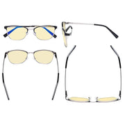 eyekeeper.com Cat-eye Blue Light Blocking Eyeglasses LX19017-BB60 Eyeglasses White Smoke Black Gunmetal / without magnification,Black Red / without magnification,Red Gunmetal / without magnification