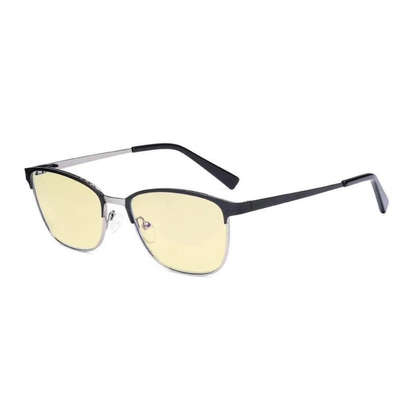 eyekeeper.com Cat-eye Blue Light Blocking Eyeglasses LX19017-BB60 Eyeglasses White Smoke Black Gunmetal / without magnification