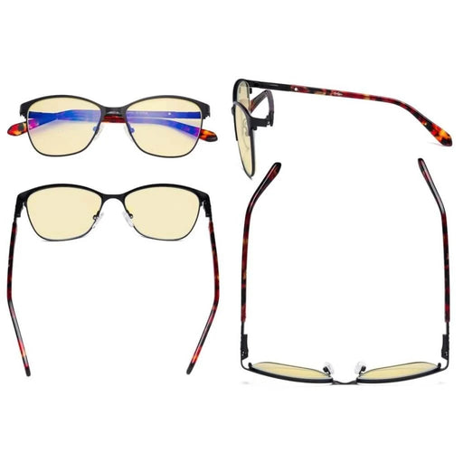 eyekeeper.com Cat-eye Blue Light Blocking Eyeglasses LX19023-BB60 Eyeglasses White Smoke Black / without magnification,Blue / without magnification,Red / without magnification