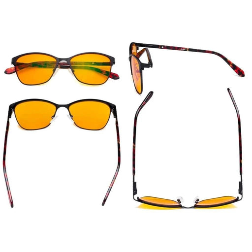 eyekeeper.com Cat-eye Blue Light Blocking Eyeglasses LX19023-BB98 Eyeglasses White Smoke Black / without magnification,Blue / without magnification,Red / without magnification