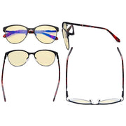 eyekeeper.com Cat-eye Blue Light Blocking Eyeglasses LX19024-BB60 Eyeglasses White Smoke Black / without magnification,Blue / without magnification,Purple / without magnification