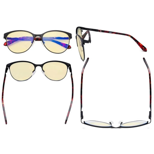 eyekeeper.com Cat-eye Blue Light Blocking Eyeglasses LX19024-BB60 Eyeglasses White Smoke Black / without magnification,Blue / without magnification,Purple / without magnification