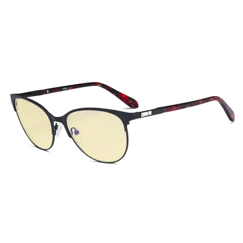 eyekeeper.com Cat-eye Blue Light Blocking Eyeglasses LX19024-BB60 Eyeglasses White Smoke Black / without magnification