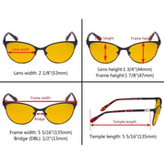 eyekeeper.com Cat-eye Blue Light Blocking Eyeglasses LX19024-BB90 Eyeglasses White Smoke Black / without magnification,Blue / without magnification,Purple / without magnification