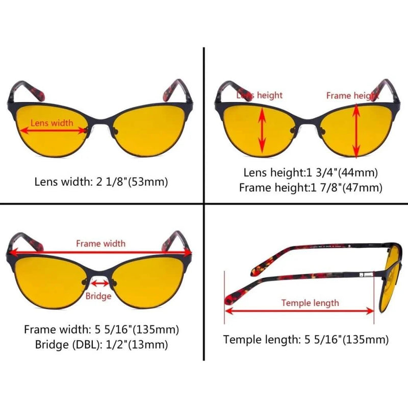 eyekeeper.com Cat-eye Blue Light Blocking Eyeglasses LX19024-BB90 Eyeglasses White Smoke Black / without magnification,Blue / without magnification,Purple / without magnification