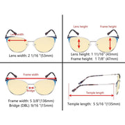 eyekeeper.com Cat-eye Blue Light Blocking Eyeglasses LX19031-BB60 Eyeglasses White Smoke Black / without magnification,Blue / without magnification,Red / without magnification,Silver / without magnification