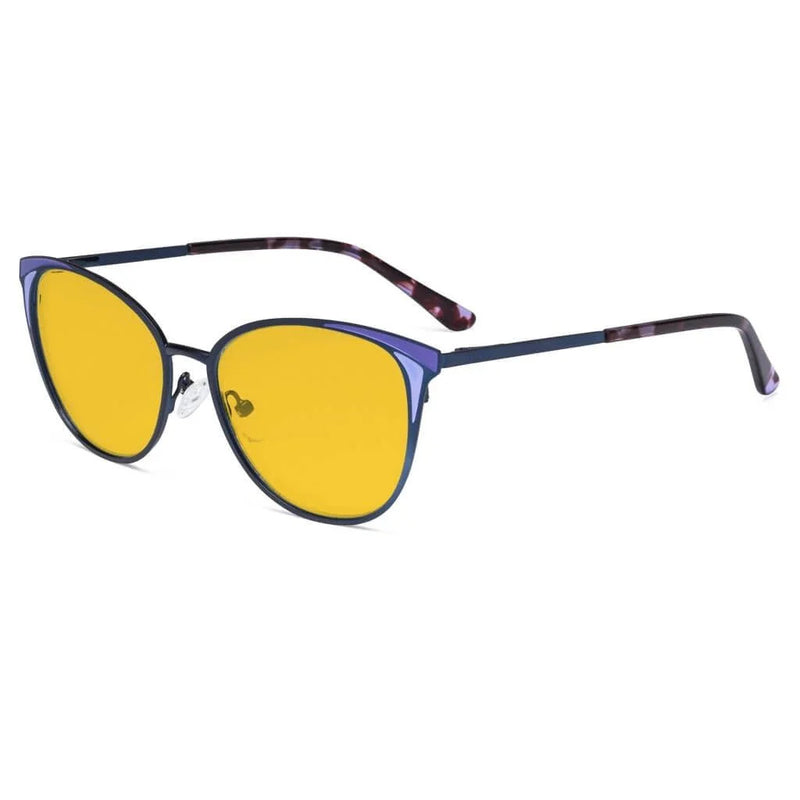 eyekeeper.com Cat-eye Blue Light Blocking Eyeglasses LX19031-BB90 Eyeglasses White Smoke Blue / without magnification