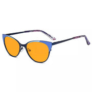 eyekeeper.com Cat-eye Blue Light Blocking Eyeglasses LX19033-BB98 Eyeglasses White Smoke Blue / without magnification