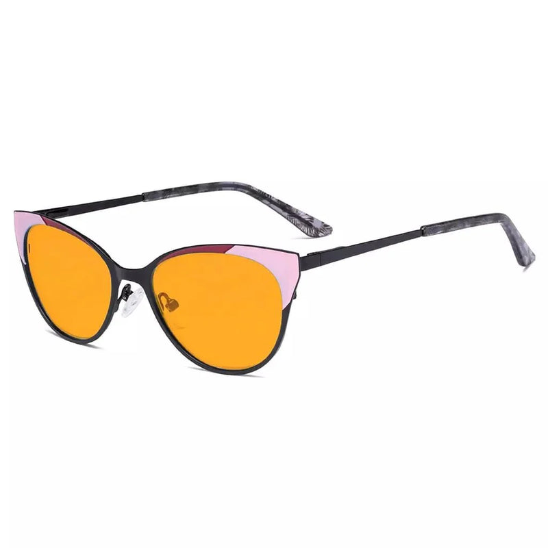 eyekeeper.com Cat-eye Blue Light Blocking Eyeglasses LX19033-BB98 Eyeglasses White Smoke Black / without magnification