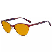 eyekeeper.com Cat-eye Blue Light Blocking Eyeglasses LX19038-BB98 Eyeglasses White Smoke Red / without magnification