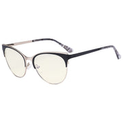 eyekeeper.com Fashionable Blue Light Filter Eyeglasses LX19040-BB40 Eyeglasses White Smoke Black / without magnification