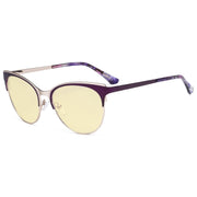 eyekeeper.com Fashionable Blue Light Blocking Eyeglasses LX19040-BB60 Eyeglasses Wheat Purple / without magnification
