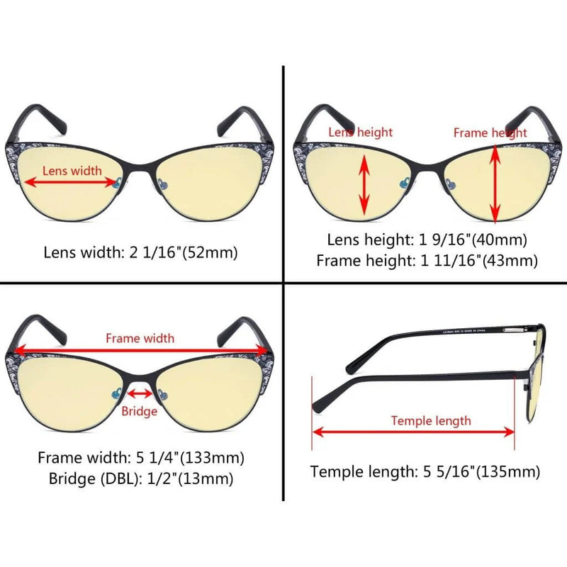 eyekeeper.com Cat-eye Blue Light Blocking Eyeglasses LX19044-BB60 Eyeglasses White Smoke Black / without magnification,Blue / without magnification,Red / without magnification,Silver / without magnification