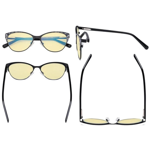eyekeeper.com Cat-eye Blue Light Blocking Eyeglasses LX19044-BB60 Eyeglasses White Smoke Black / without magnification,Blue / without magnification,Red / without magnification,Silver / without magnification