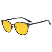 eyekeeper.com Cat-eye Blue Light Blocking Eyeglasses LX19045-BB90 Eyeglasses White Smoke Black / without magnification