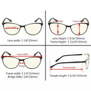 eyekeeper.com Cat-eye Blue Light Blocking Reading Glasses LX17014 Eyeglasses White Smoke Black / without magnification,Black / +0.50,Black / +0.75,Black / +1.00,Black / +1.25,Black / +1.50,Black / +2.00,Blue Silver / without magnification,Blue Silver / +0.50,Blue Silver / +0.75,Blue Silver / +1.00,Blue Silver / +1.25,Blue Silver / +1.50,Blue