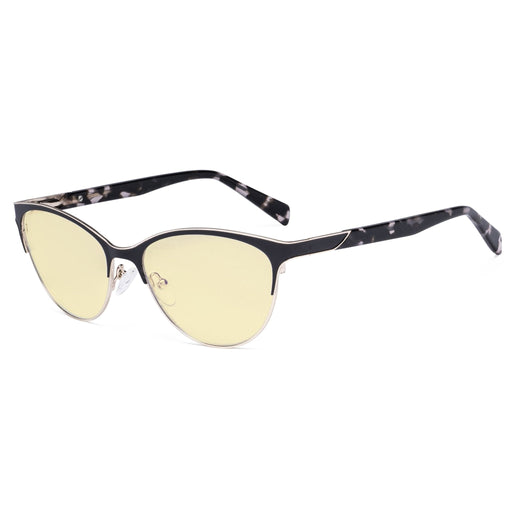 eyekeeper.com Cat-eye Blue Light Blocking Eyeglasses LX19038-BB60 Eyeglasses Dark Slate Gray Black / without magnification