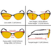 eyekeeper.com Cat-eye Blue Light Blocking Eyeglasses LX19038-BB90 Eyeglasses Goldenrod Black / without magnification,Blue / without magnification,Brown / without magnification,Red / without magnification