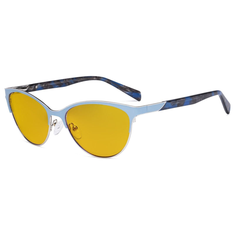 eyekeeper.com Cat-eye Blue Light Blocking Eyeglasses LX19038-BB90 Eyeglasses Goldenrod Blue / without magnification