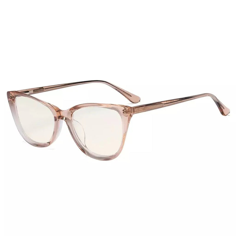 eyekeeper.com Cat-eye Blue Light Filter Eyeglasses BC1902-BB40 Eyeglasses White Smoke Champagne / without magnification