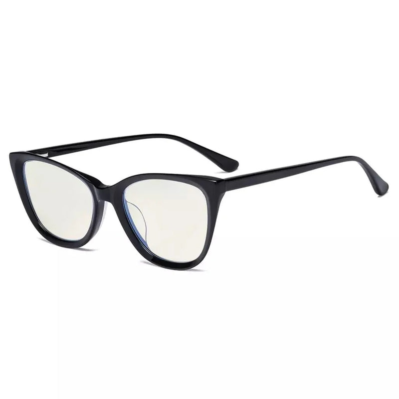 eyekeeper.com Cat-eye Blue Light Filter Eyeglasses BC1902-BB40 Eyeglasses White Smoke Black / without magnification
