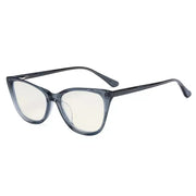 eyekeeper.com Cat-eye Blue Light Filter Eyeglasses BC1902-BB40 Eyeglasses White Smoke Grey / without magnification