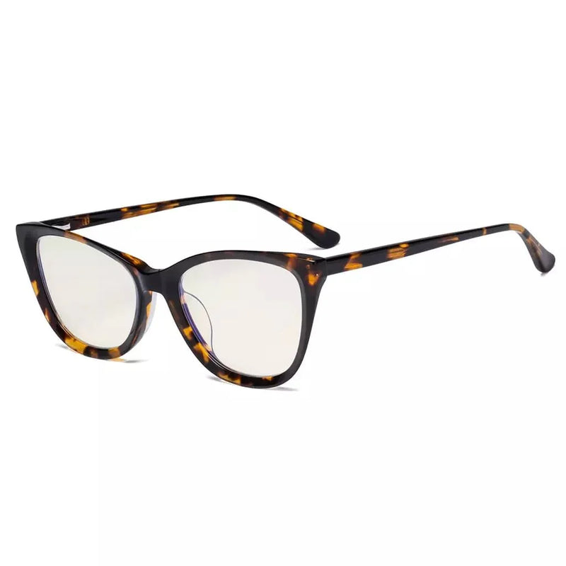 eyekeeper.com Cat-eye Blue Light Filter Eyeglasses BC1902-BB40 Eyeglasses White Smoke Tortoise / without magnification
