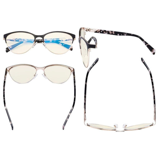 eyekeeper.com Cat-eye Blue Light Filter Eyeglasses LX19038-BB40 Eyeglasses Dark Slate Gray Black / without magnification,Blue / without magnification,Brown / without magnification,Red / without magnification
