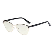 eyekeeper.com Cat-eye Blue Light Filter Eyeglasses LX19009-BB40 Eyeglasses White Smoke Black / without magnification