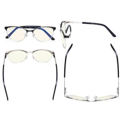 eyekeeper.com Cat-eye Blue Light Filter Eyeglasses LX19011-BB40 Eyeglasses White Smoke Black / without magnification,Purple / without magnification,Red / without magnification