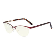 eyekeeper.com Cat-eye Blue Light Filter Eyeglasses LX19013-BB40 Eyeglasses White Smoke Red / without magnification