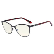 eyekeeper.com Cat-eye Blue Light Filter Eyeglasses LX19023-BB40 Eyeglasses White Smoke Black / without magnification