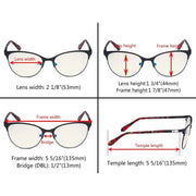 eyekeeper.com Cat-eye Blue Light Filter Eyeglasses LX19024-BB40 Eyeglasses White Smoke Black / without magnification,Blue / without magnification,Purple / without magnification