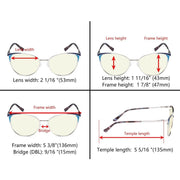 eyekeeper.com Cat-eye Blue Light Filter Eyeglasses LX19031-BB40 Eyeglasses White Smoke Black / without magnification,Blue / without magnification,Red / without magnification,Silver / without magnification