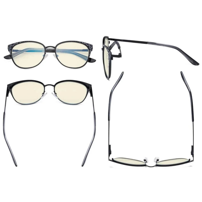 eyekeeper.com Cat-eye Blue Light Filter Eyeglasses LX19045-BB40 Eyeglasses White Smoke Black / without magnification,Blue / without magnification,Gold / without magnification,Silver / without magnification
