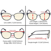 eyekeeper.com Cat-eye Blue Light Filter Eyeglasses LX19045-BB40 Eyeglasses White Smoke Black / without magnification,Blue / without magnification,Gold / without magnification,Silver / without magnification