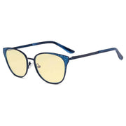 eyekeeper.com Cat-eye Blue Light Filter Glasses LX19045-BB60 Eyeglasses White Smoke Blue / without magnification