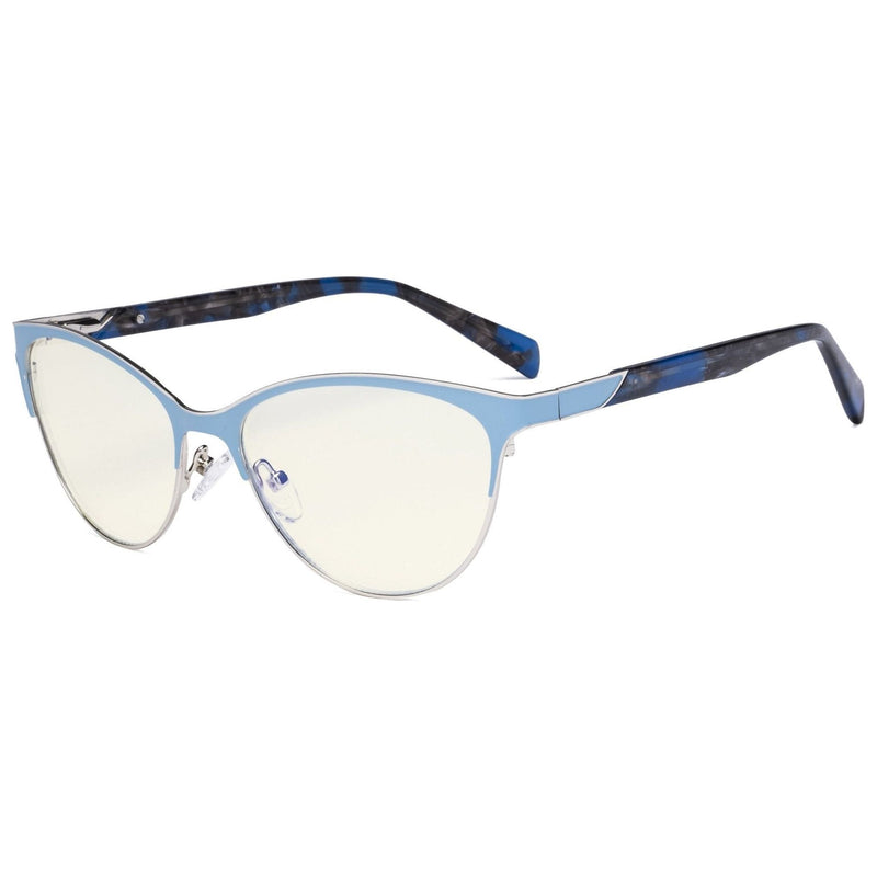 eyekeeper.com Cat-eye Blue Light Filter Eyeglasses LX19038-BB40 Eyeglasses Dark Slate Gray Blue / without magnification