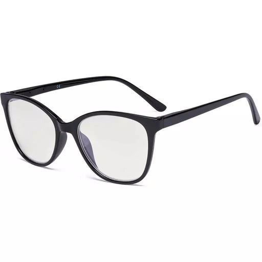 eyekeeper.com Cat-eye Blue Light Filter Reading Glasses UVFH1570 Eyeglasses White Smoke Black / without magnification,Black / +0.50,Black / +0.75,Black / +1.00,Black / +1.25,Black / +1.50,Black / +1.75,Black / +2.00,Black / +2.50,Black / +3.00