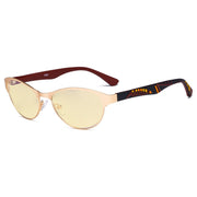 eyekeeper.com Metal Frame Cat-eye Blue Light Blocking Eyeglasses TM17004 Eyeglasses Dark Slate Gray Gold Brown / without magnification