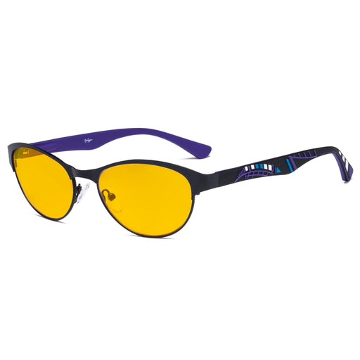 eyekeeper.com Cat-eye Blue Light Blocking Reading Glasses HP17004 Eyeglasses White Smoke Black Purple / without magnification