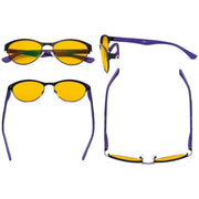 eyekeeper.com Cat-eye Blue Light Blocking Reading Glasses HP17004 Eyeglasses Goldenrod Black Purple / without magnification,Blue / without magnification,Gold Brown / without magnification,Red / without magnification