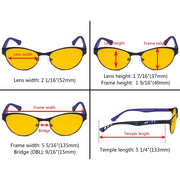eyekeeper.com Cat-eye Blue Light Blocking Reading Glasses HP17004 Eyeglasses Dark Slate Gray Black Purple / without magnification,Blue / without magnification,Gold Brown / without magnification,Red / without magnification
