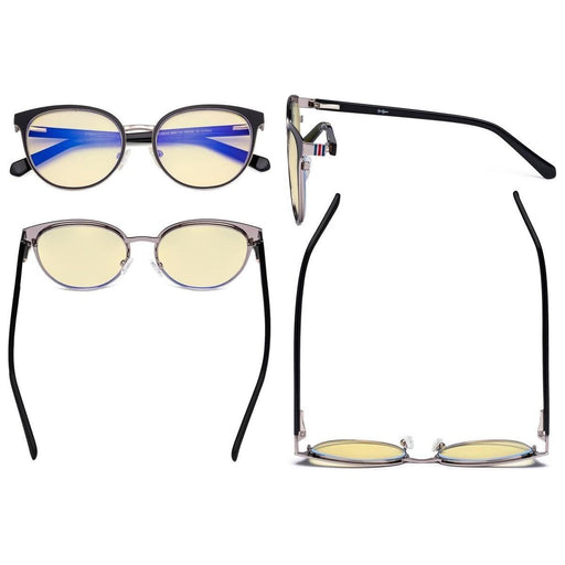 eyekeeper.com Cat-eye Blue Light Blocking Eyeglasses LX19005-BB60 Eyeglasses Dark Slate Gray Beige / without magnification,Black / without magnification,Red / without magnification