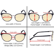 eyekeeper.com Cat-eye Blue Light Blocking Eyeglasses LX19005-BB60 Eyeglasses Dark Slate Gray Beige / without magnification,Black / without magnification,Red / without magnification