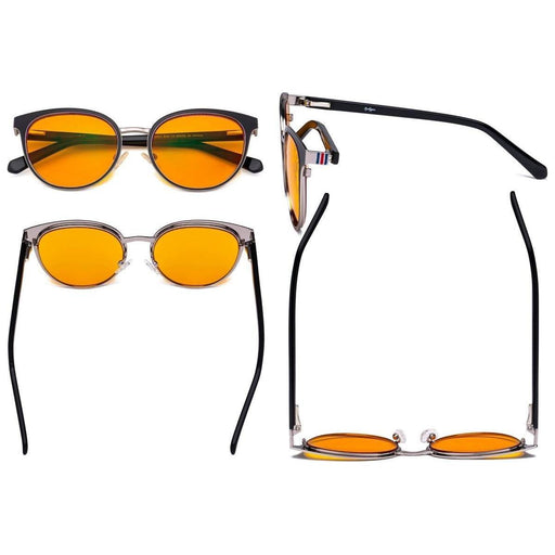eyekeeper.com Cat-eye Blue Light Blocking Eyeglasses LX19005-BB98 Eyeglasses Goldenrod Black / without magnification,Red / without magnification