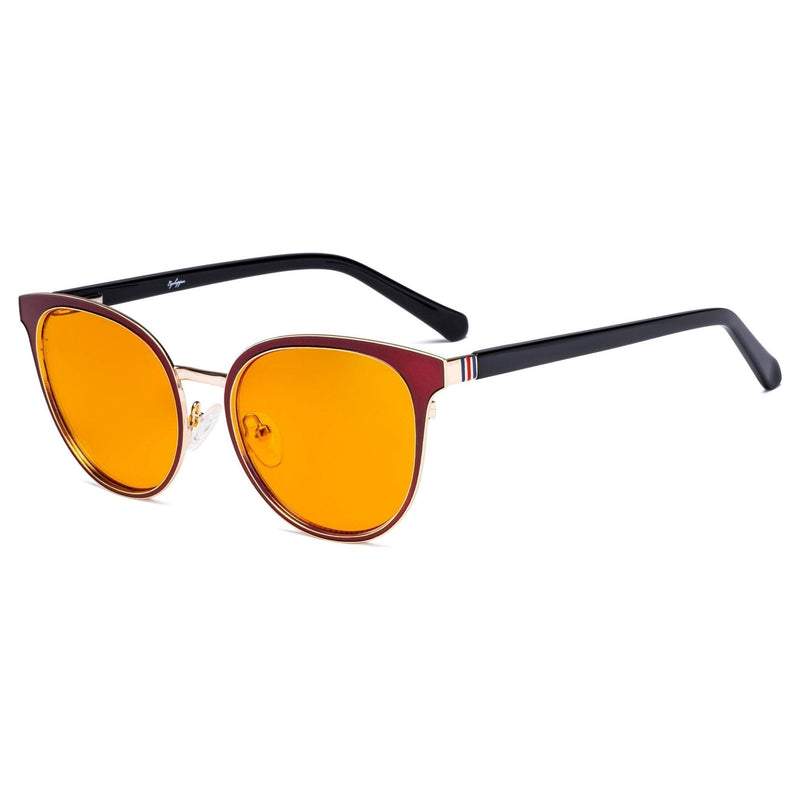 eyekeeper.com Cat-eye Blue Light Blocking Eyeglasses LX19005-BB98 Eyeglasses Orange Red / without magnification