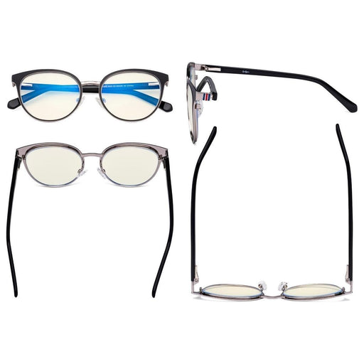 eyekeeper.com Cat-eye Blue Light Filter Eyeglasses LX19005-BB40 Eyeglasses Dark Slate Gray Beige / without magnification,Black / without magnification,Red / without magnification