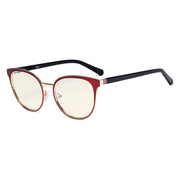 eyekeeper.com Cat-eye Blue Light Filter Eyeglasses LX19005-BB40 Eyeglasses Antique White Red / without magnification